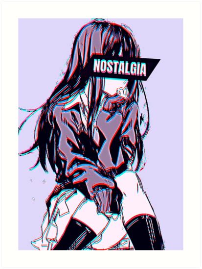 Anime Aesthetic Girl Nostalgia Art Print By Ne0t0ky0 Redbubble