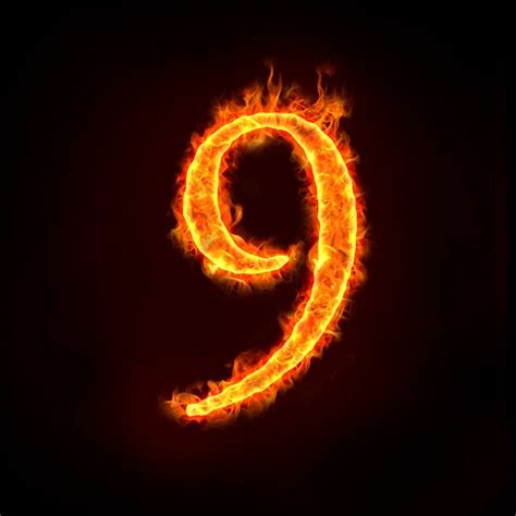 Fire Numbers 9 — Stock Photo © Mtkang 8581537