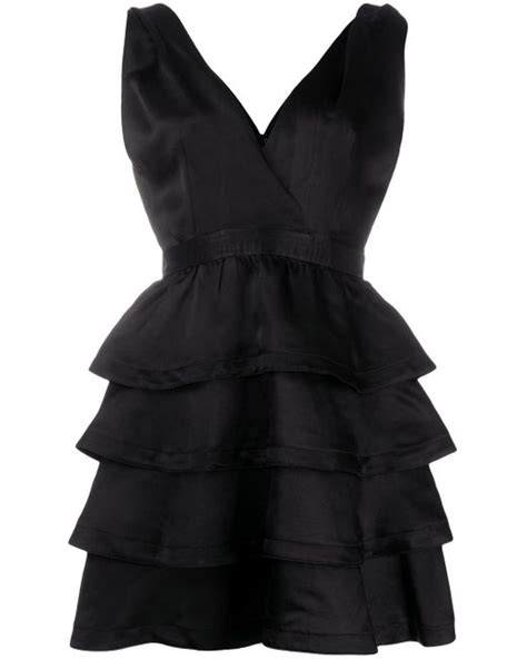 Sandro Raquel Ruffle Mini Dress In Black Lyst