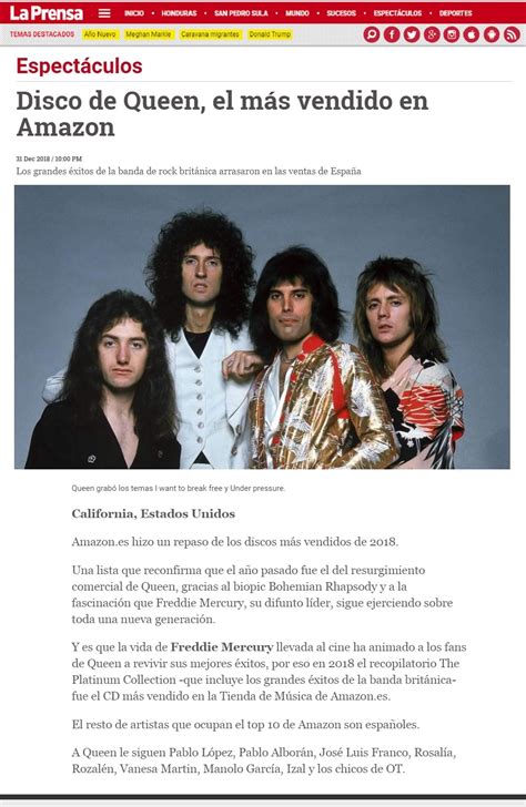 Queen En México Disco De Queen El Más Vendido En Amazon