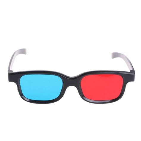 4pcs Adult Red Blue Cyan 3d Vision Glasses Unisex Plastic Anaglyph 3d Glasses Black For 3d