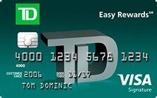 If you're a basic card member, the 'home' page in your online account shows an overview of your account's balances. Get the Best Rewards Credit Card with TD's Easy Rewards Visa | TD Bank (9.56kB)