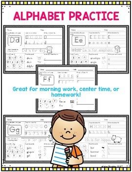 Maybe you would like to learn more about one of these? Alphabet Practice Sheets by Andrea Marchildon | Teachers ...