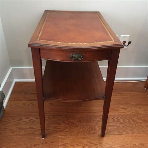 Lot 34 Leather Topped Side Table