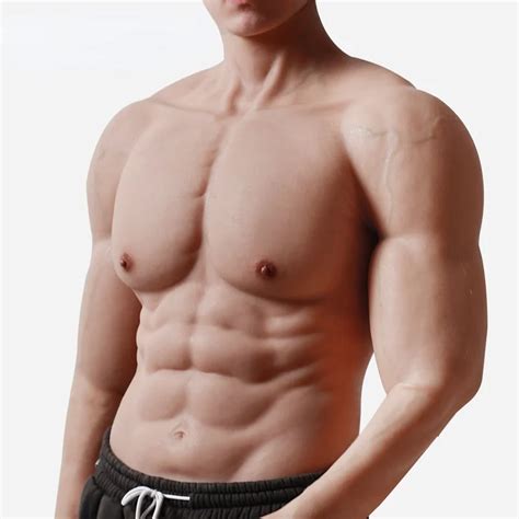 Realistic Silicone Fake Muscle Men S Suit With Arms And Fake Belly Suit