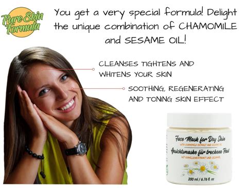 Get Natural Face Mask With Chamomile Extract And Sesame Oil