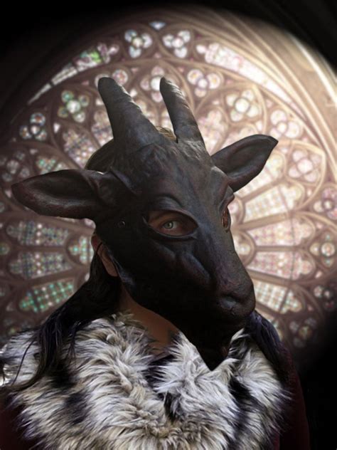 Goat Mask Devil Demon Leather Horn Costume Cospaly Larp