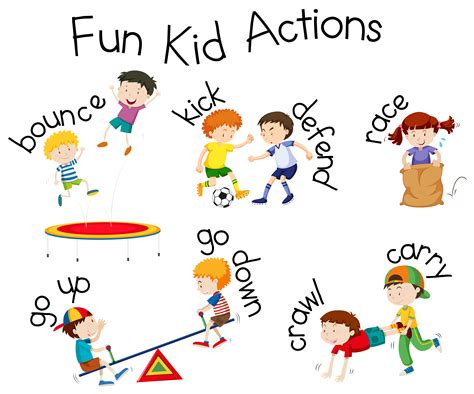 Fun Kid Actions Playground Illustration 296555 Vector Art At Vecteezy