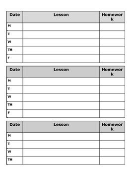 Maybe you would like to learn more about one of these? Daily Assignment Sheet by Kimberly Tracewski | Teachers ...