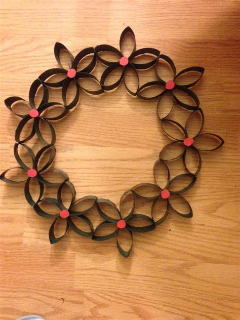 Toilet Paper Roll Wreath Roll Wreath Crafts Toilet Paper Roll