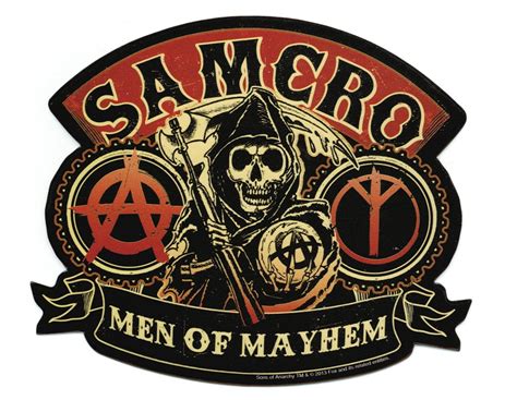 Officially Licensed Sons Of Anarchy Men Of Mayhem Sticker Walmart