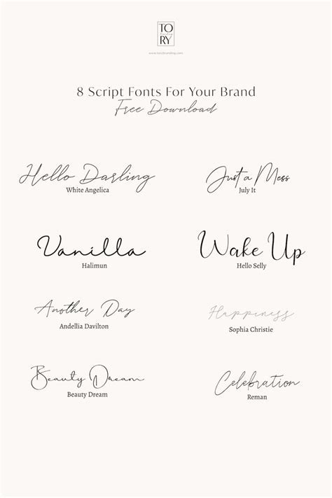 8 Free Script Fonts For Your Brand Artofit