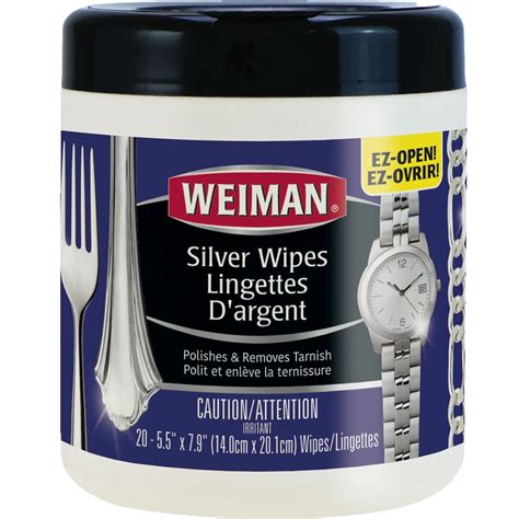 Weiman Silver Wipes Polish And Removes Tarnish 20 Wipes The Home