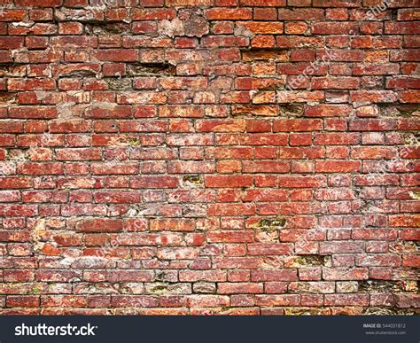 Rustic Old Brick Wall Texture Stock Photo 544031812