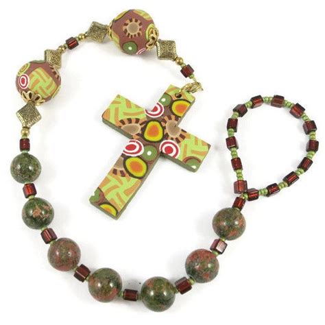 Pin By The Graceful Elf On My Polyvore Finds Chaplet Chaplet Rosary Unakite