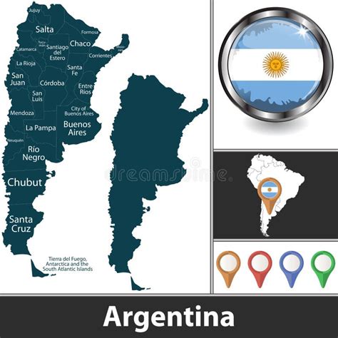 Argentina Map Stock Vector Illustration Of Country America 29296676