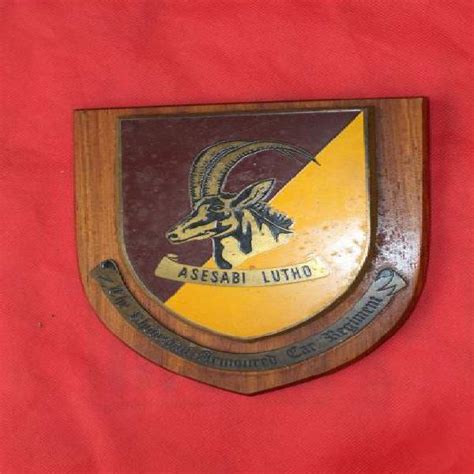 Rhodesian Army Armoured Car Regiment Plaque In South Africa Clasf Leisure