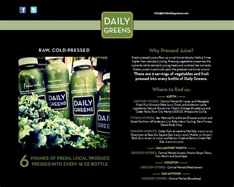 Daily Greens | Cold-Pressed Daily Greens | Cold pressed juice, Pressed ...