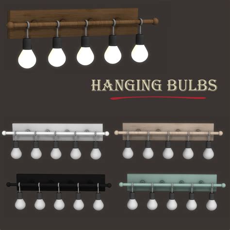 The Sims 4 Leosims Hanging Bulbs Wall Light Sims 4 Sims Sims 4