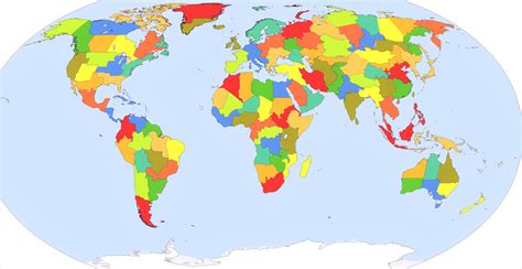 Mapamundi con división política sin nombres; Mapamundi Político Mudo 🥇 Mapa del mundo en Blanco sin nombres