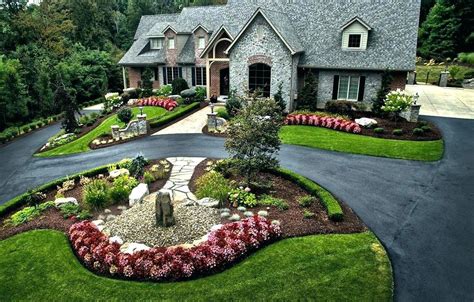 U Shaped Driveway Landscaping Ideas Large Estate Landscape Design And