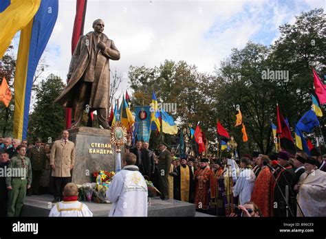 Unveiling A Monument To Stepan Bandera The Leader Of The Organization