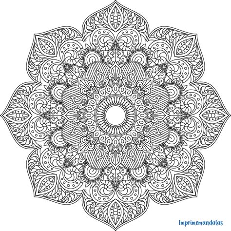 Mandala Zentangle Difícil 06 • Imprime Mandalas