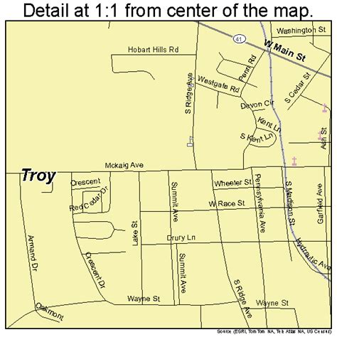 Troy Ohio Street Map 3977588