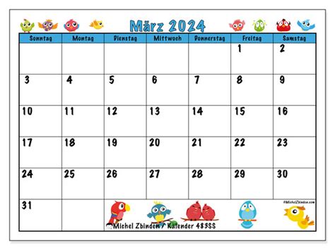 Kalender März 2024 483 Michel Zbinden De