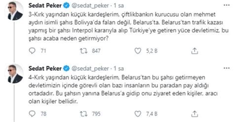 Birileri tarafından para karşılığı korunması ve saklanması sağlanıyormuş. Sedat Peker'den Tosuncuk'un saklandığı ülkeyle ilgili ...
