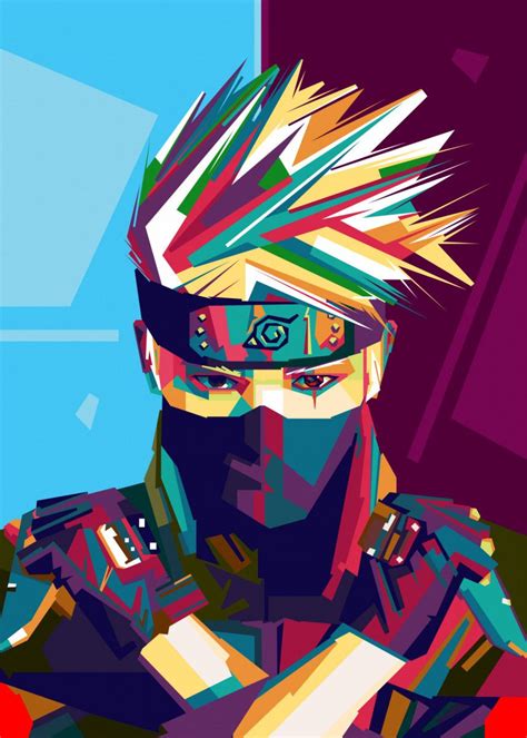 Hatake Kakashi Poster By Fill Art Displate Naruto Painting Pop