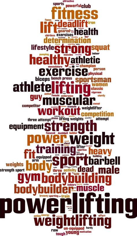 Powerlifting Word Cloud Stock Vector Illustration Of Lifting 162310546