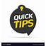 Quick Tips Icon Badge Top Advice Note Vector Image