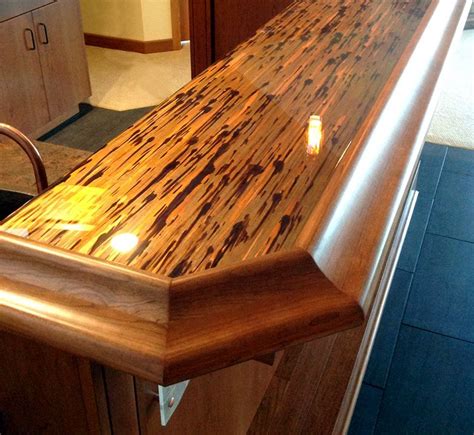 Custom Copper Bar Top With Epoxy Coatings Laminate Tops And Copper Sink