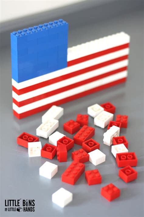 Lego American Flag Building Activity And History