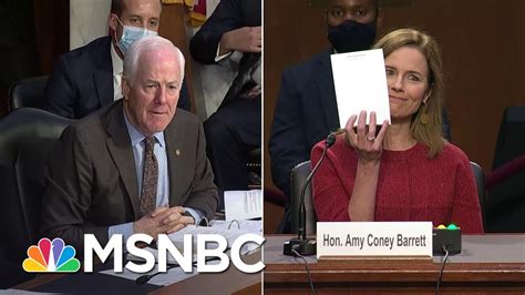 republican senator asks amy coney barrett to show her blank notepad at