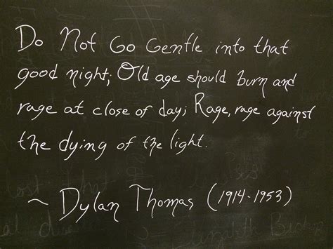 Do Not Go Gentle Into That Good Night Dylan Thomas Dylan