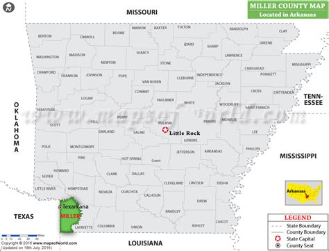 Miller County Map Arkansas