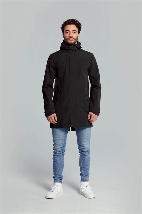 Basil Mosse Bicycle Rain Parka Men Black Basil