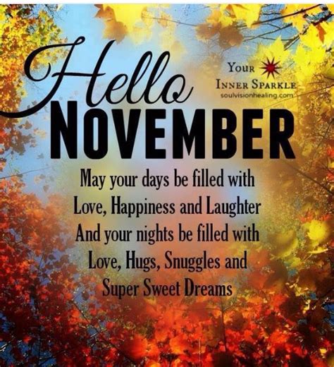 Hello November Happy New Month November Welcome November November