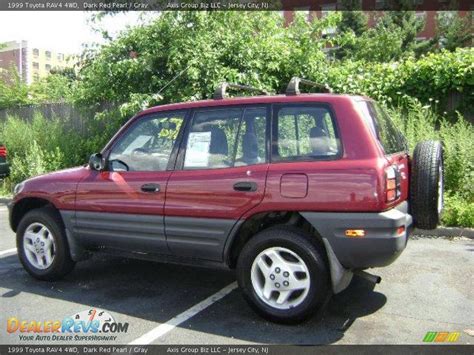 1999 Toyota Rav4 4wd Dark Red Pearl Gray Photo 3