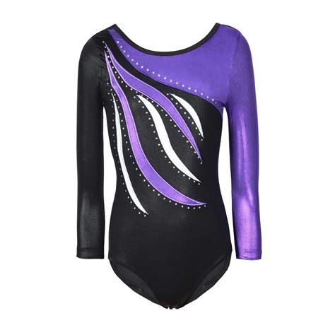 Buy Girls Long Sleeve Sparkle Leotards Dance Costume Gymnastics Clothes