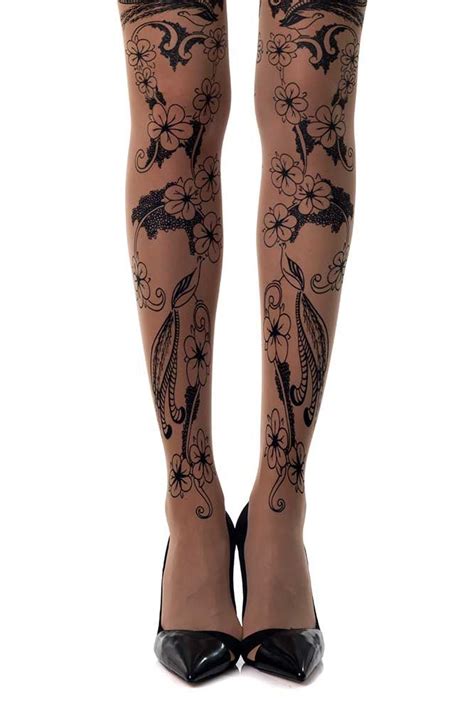Printed Tights For Women And Girls Tattoo Tights Printed Tights