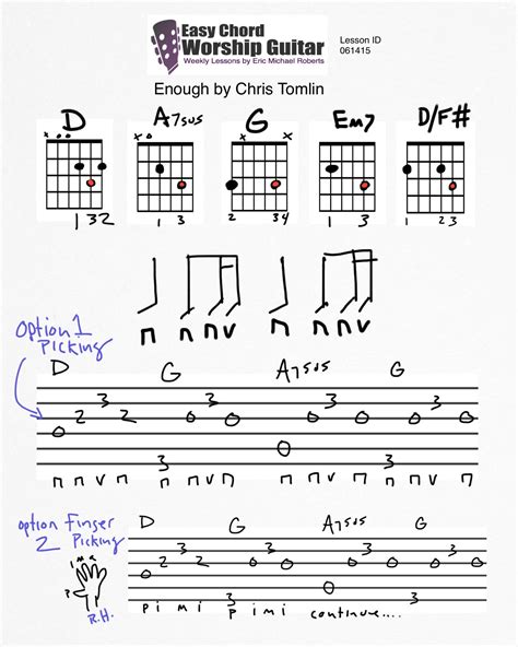 Enough By Chris Tomlin Id 061415 Easy Chord Worship Guitar By Wtk