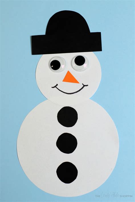 Easy Paper Snowman Craft The Centsable Shoppin