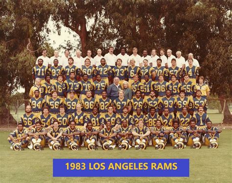 1983 Los Angeles Rams 8x10 Team Photo Football Nfl Picture La