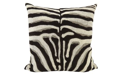 Our Generously Sized Hand Painted Zebra Pillow Is An Artistic And