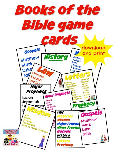 Want Your Kids To Learn The Books Of The Bible Try This Game Books Of