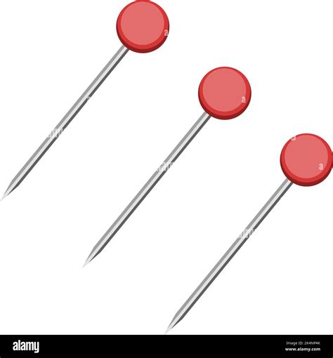 Red Pins Illustration Vector On A White Background Stock Vector Image