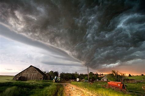 Tornado Storm Weather Disaster Nature Sky Clouds Landscape And